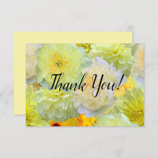 Simple Yellow Floral Thank You Bedankkaart