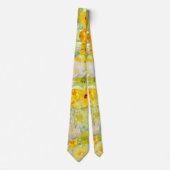 Simple Yellow Floral Wedding Groomsmen Collection Stropdas (Voorkant)