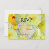 Simple Yellow Floral Wedding RSVP (Voorkant)