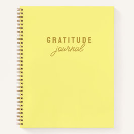 Simple Yellow Gratitude Journal Notitieboek