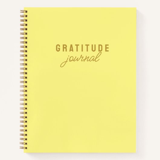 Simple Yellow Gratitude Journal Notitieboek (Voorkant)
