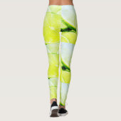 Simple yellow green lemon add name minimum custom leggings (Achterkant)