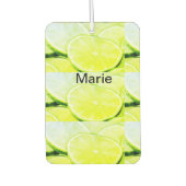 Simple yellow green lemon add name minimum custom luchtverfrisser (Voorkant)