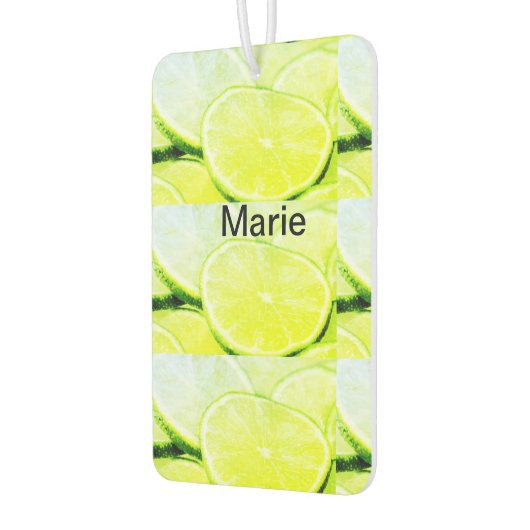 Simple yellow green lemon add name minimum custom luchtverfrisser (Links)