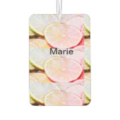 Simple yellow green lemon add name minimum custom luchtverfrisser (Achterkant)