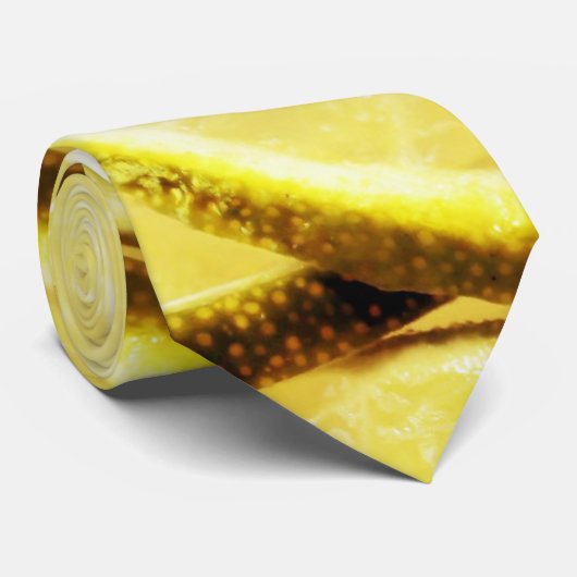 Simple yellow green lemon add name minimum custom stropdas (Opgerold)