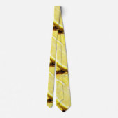 Simple yellow green lemon add name minimum custom stropdas (Achterkant)