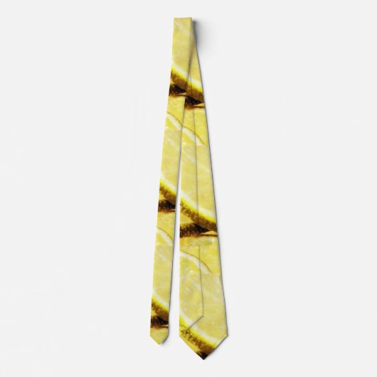 Simple yellow green lemon add name minimum custom stropdas (Achterkant)