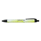 Simple yellow green lemon add name minimum custom zwarte inkt pen (Bovenkant)