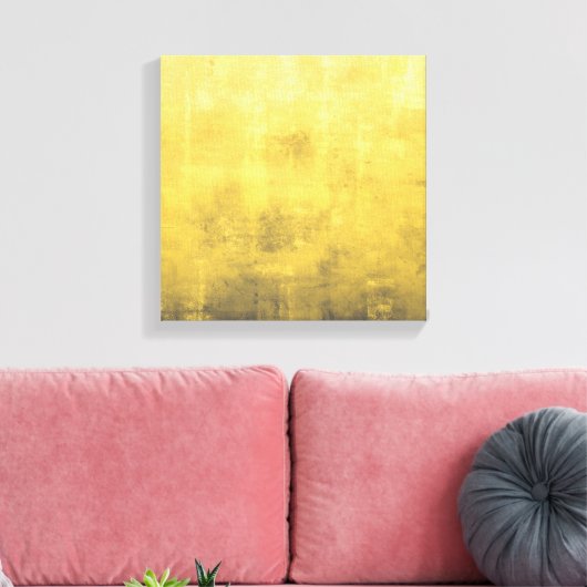Simple Yellow Grey Abstract Canvas Afdruk (Insitu (Woonkamer))
