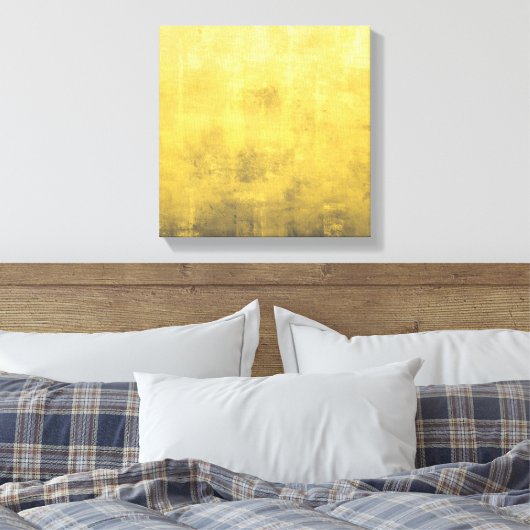 Simple Yellow Grey Abstract Canvas Afdruk (Insitu (Slaapkamer))