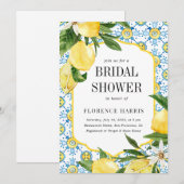 Simple Yellow Lemon Mediterranean Vrijgezellenfees Kaart (Voorkant / Achterkant)