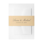 Simple Yellow Personalized Wedding Uitnodigingen Wikkel (Voorkant Voorbeeld)