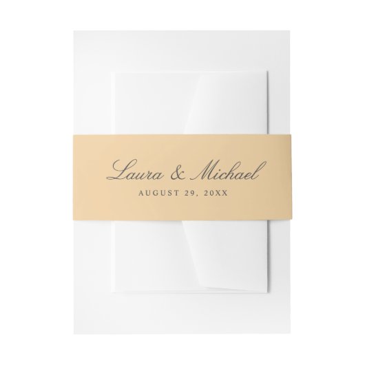 Simple Yellow Personalized Wedding Uitnodigingen Wikkel (Voorkant Voorbeeld)