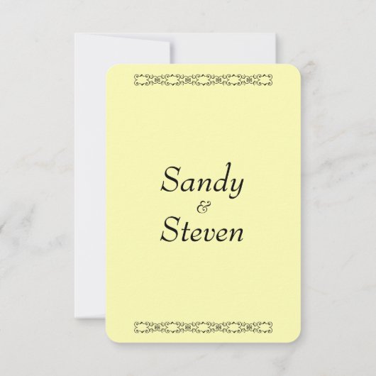 Simple Yellow RSVP (Achterkant)