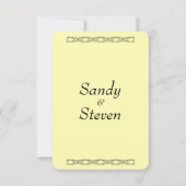 Simple Yellow RSVP Kaartje (Achterkant)