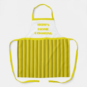 Simple Yellow Stripe Mam's Home Cooking Schort