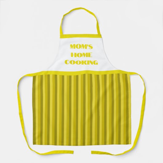 Simple Yellow Stripe Mam's Home Cooking Schort (Voorkant)