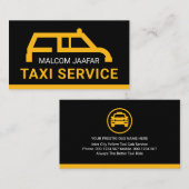 Simple Yellow Taxi Car Your Name Visitekaartje (Voorkant / Achterkant)