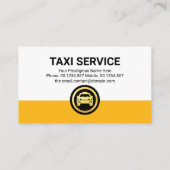 Simple Yellow Taxi Service Layer Visitekaartje (Achterkant)
