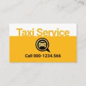 Simple Yellow Taxi Service Layer Visitekaartje (Voorkant)