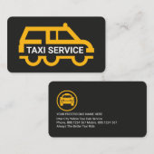Simple Yellow Taxi Van Car Visitekaartje (Voorkant / Achterkant)