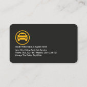 Simple Yellow Taxi Van Car Visitekaartje (Achterkant)