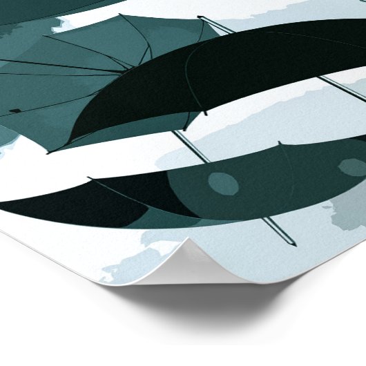 Simple Yellow Umbrella Artwork | POSTER (Hoek)