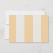 Simple Yellow White Cabana Stripes Wedding RSVP Kaartje (Achterkant)