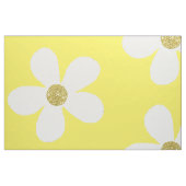 Simple Yellow White Daisy Gold Stof (Fat Quarter)