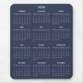 Simple Yet Elegant 2026 Calendar | Mousepad Muismat (Voorkant)