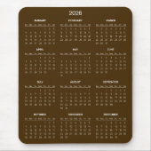 Simple Yet Elegant 2026 Calendar | Mousepad Muismat (Voorkant)