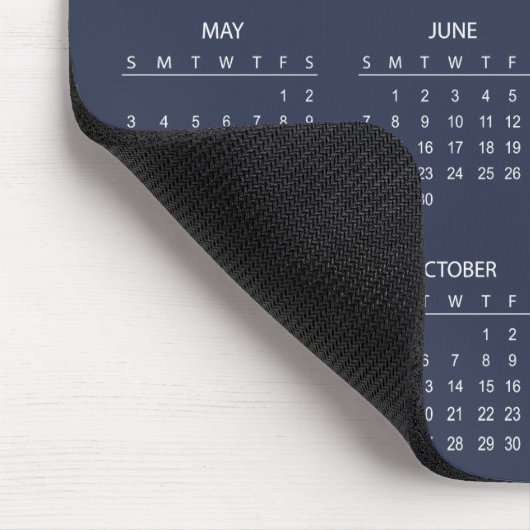 Simple Yet Elegant 2026 Calendar | Mousepad Muismat (Hoek)