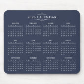 Simple Yet Elegant 2026 Calendar | Mousepad Muismat (Voorkant)