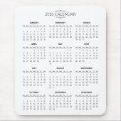 Simple Yet Elegant 2026 Calendar | Mousepad Muismat (Voorkant)