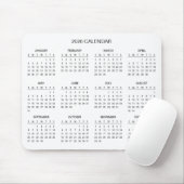 Simple Yet Elegant 2026 Calendar | Mousepad Muismat (Met muis)