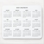 Simple Yet Elegant 2026 Calendar | Mousepad Muismat (Voorkant)