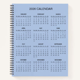Simple Yet Elegant 2026 Calendar |  Notitieboek