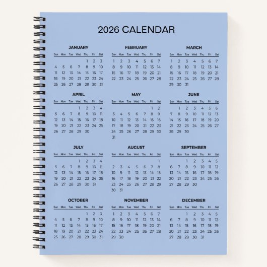Simple Yet Elegant 2026 Calendar |  Notitieboek (Voorkant)