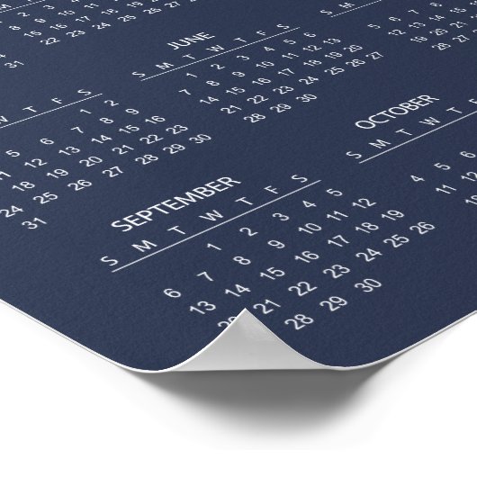 Simple Yet Elegant 2026 Calendar | Poster (Hoek)