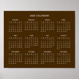 Simple Yet Elegant 2026 Calendar |  Poster