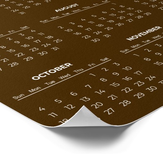 Simple Yet Elegant 2026 Calendar | Poster (Hoek)