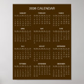 Simple Yet Elegant 2026 Calendar | Poster (Voorkant)