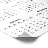 Simple Yet Elegant 2026 Calendar |  Poster (Hoek)