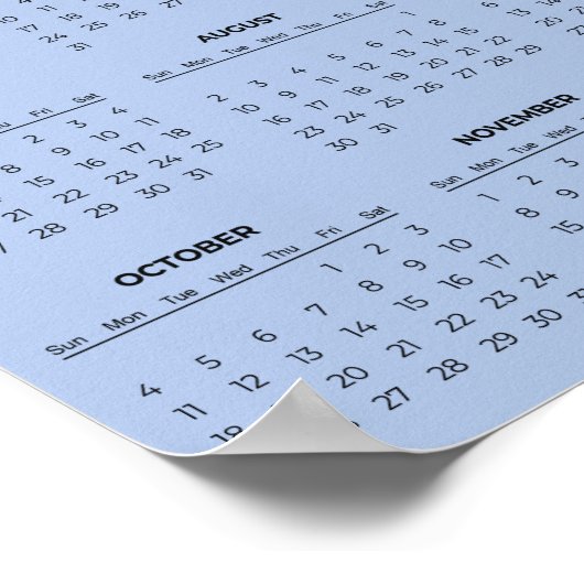 Simple Yet Elegant 2026 Calendar | Poster (Hoek)