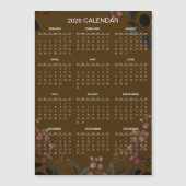 Simple Yet Elegant Floral 2026 Calendar | Magnet (Voorkant)