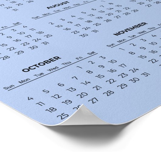 Simple Yet Elegant Floral 2026 Calendar  |  Poster (Hoek)