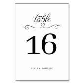 Simple yet Elegant Script Heart Wedding Kaart (Voorkant)