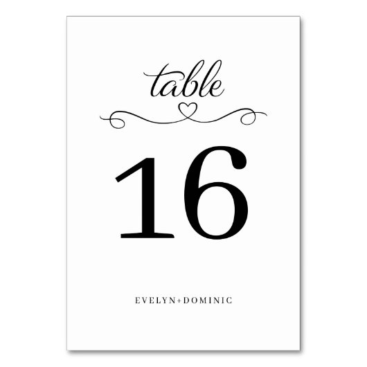 Simple yet Elegant Script Heart Wedding Kaart (Voorkant)