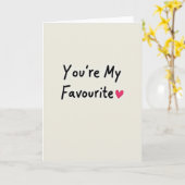 Simple You Are My Favourite Card Kaart (Gele Bloem)